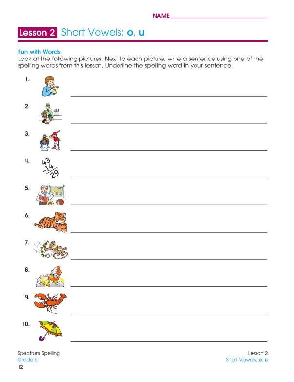 Spectrum Spelling Workbook, Grade 5