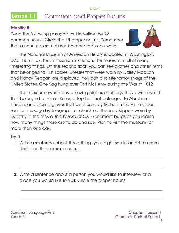 Spectrum Language Arts Workbook, Grade 4