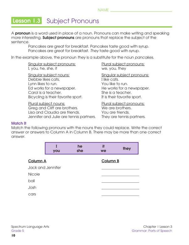 Spectrum Language Arts Workbook, Grade 5