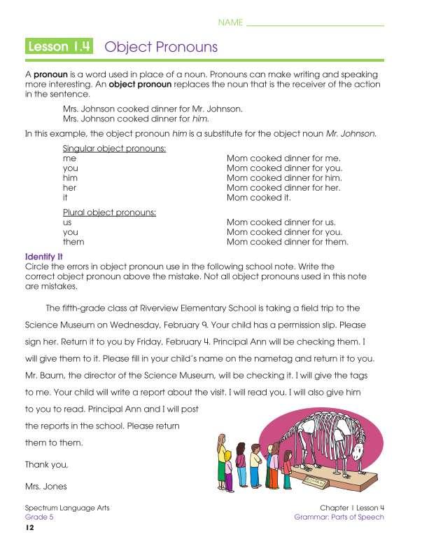 Spectrum Language Arts Workbook, Grade 5