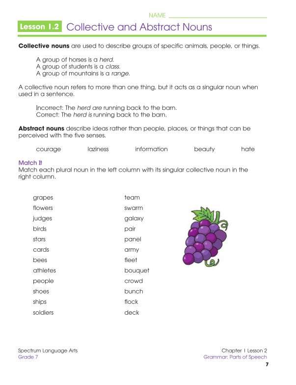 Spectrum Language Arts Workbook, Grade 7