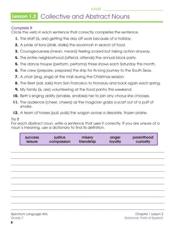 Spectrum Language Arts Workbook, Grade 7