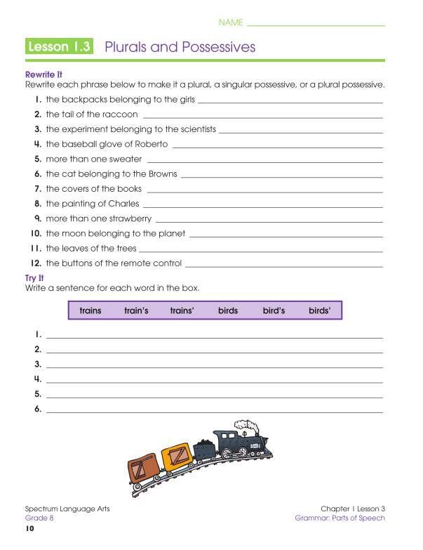 Spectrum Language Arts Workbook, Grade 8