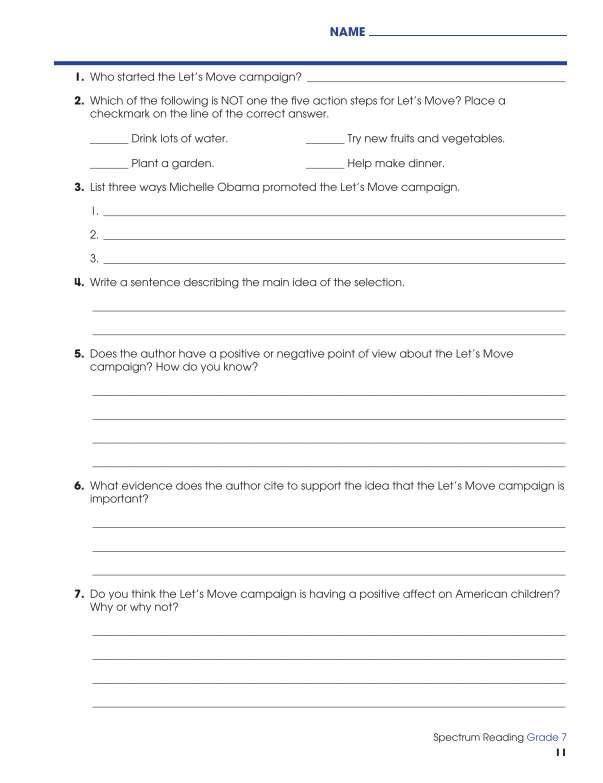 Spectrum Reading Workbook, Grade 7