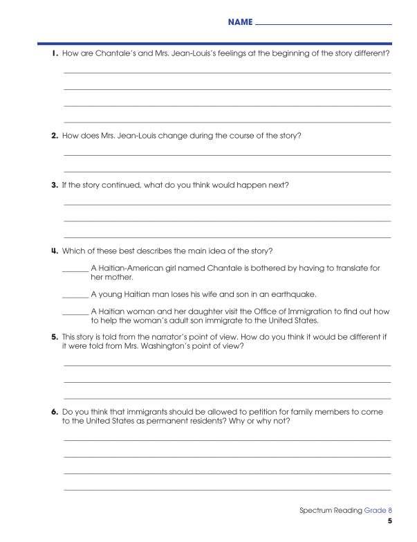 Spectrum Reading Workbook, Grade 8