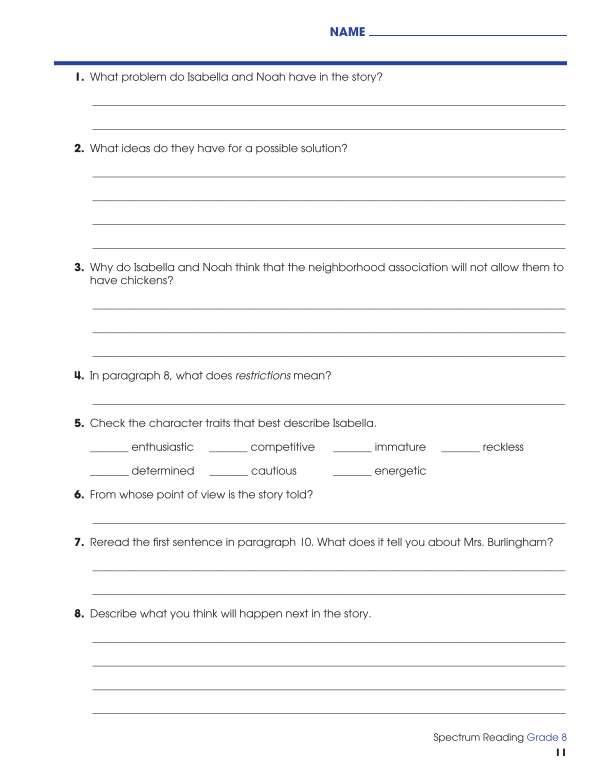 Spectrum Reading Workbook, Grade 8