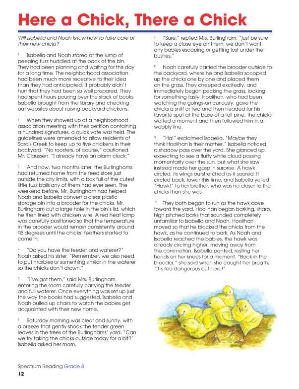 Spectrum Reading Workbook, Grade 8