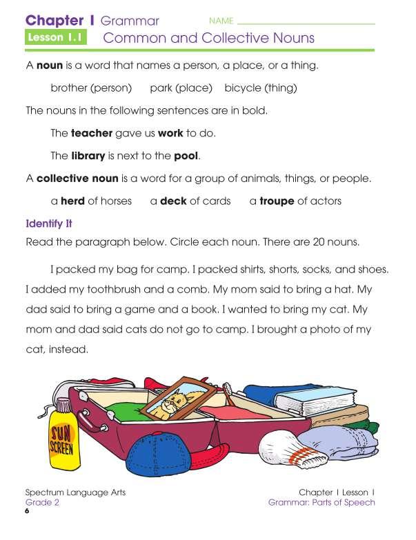 Spectrum Language Arts Workbook, Grade 2