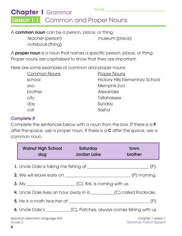 Spectrum Language Arts Workbook, Grade 3