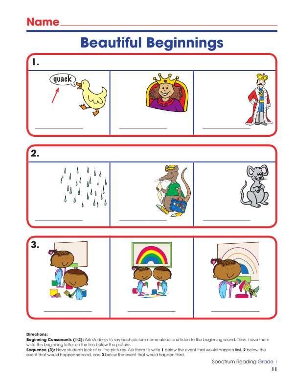 Spectrum Reading Workbook, Grade 1