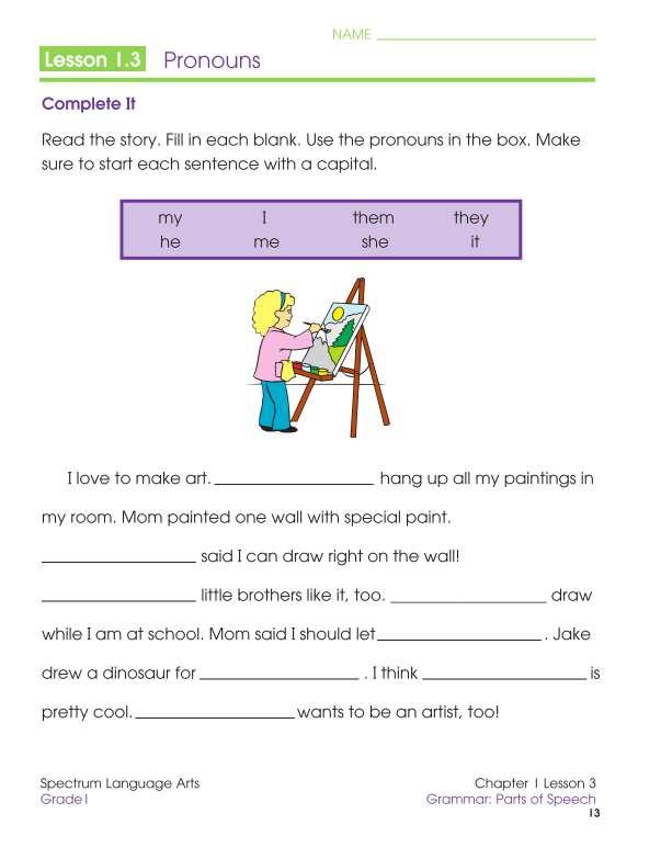 Spectrum Language Arts Workbook, Grade 1