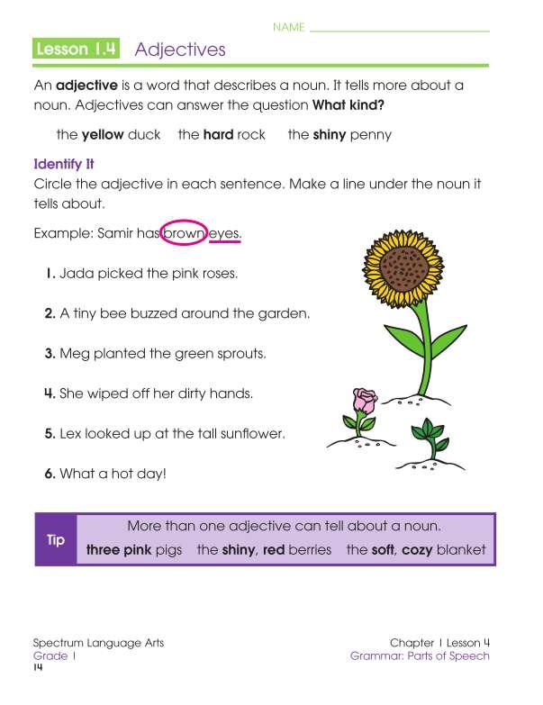 Spectrum Language Arts Workbook, Grade 1