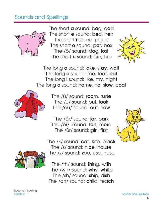 Spectrum Spelling Workbook, Grade 2