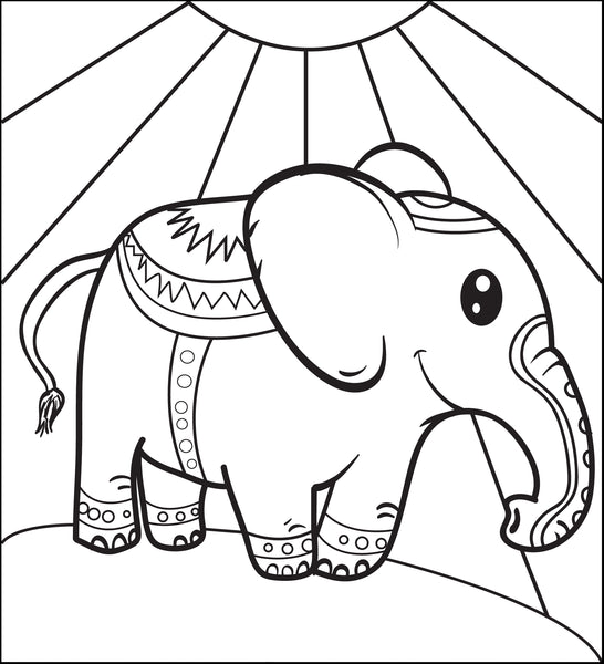 circus elephant printable