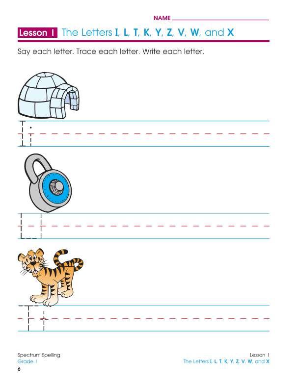 Spectrum Spelling Workbook, Grade 1