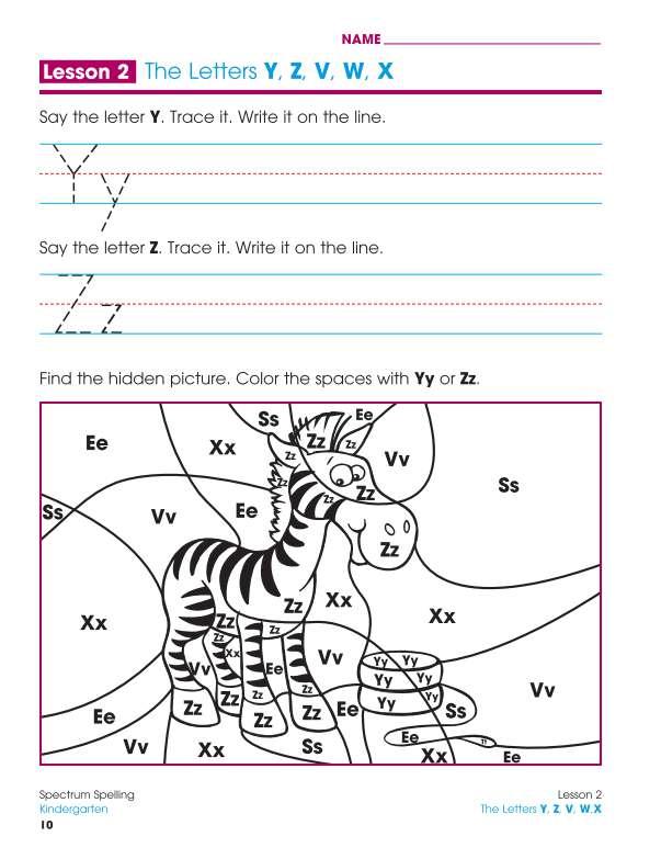 Spectrum Spelling Workbook, Grade K