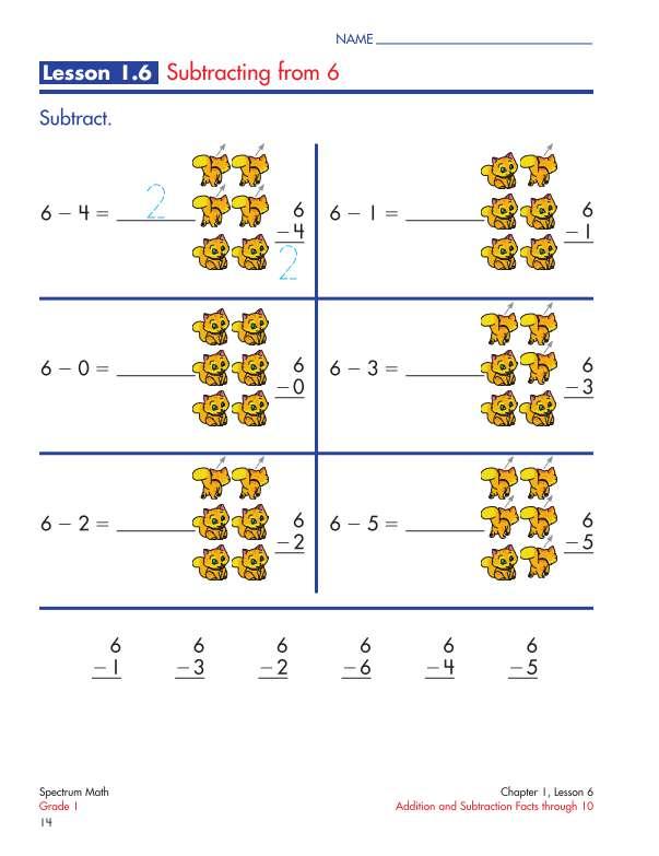 Spectrum Math Workbook, Grade 1