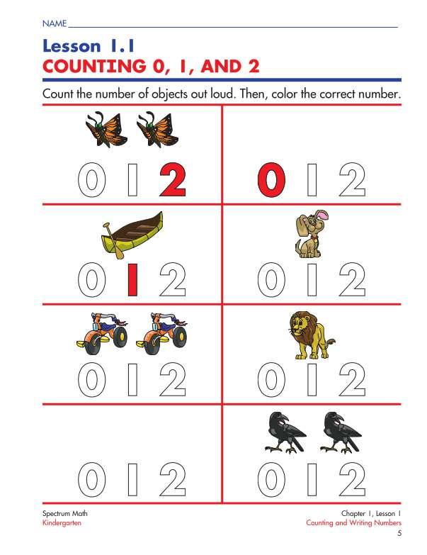 Spectrum Math Workbook, Grade K
