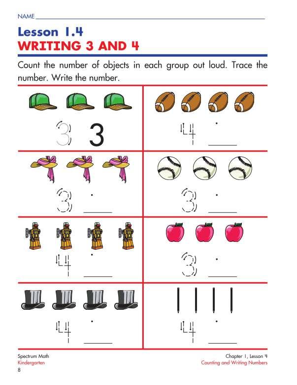 Spectrum Math Workbook, Grade K