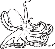 Octopus Coloring Page #2