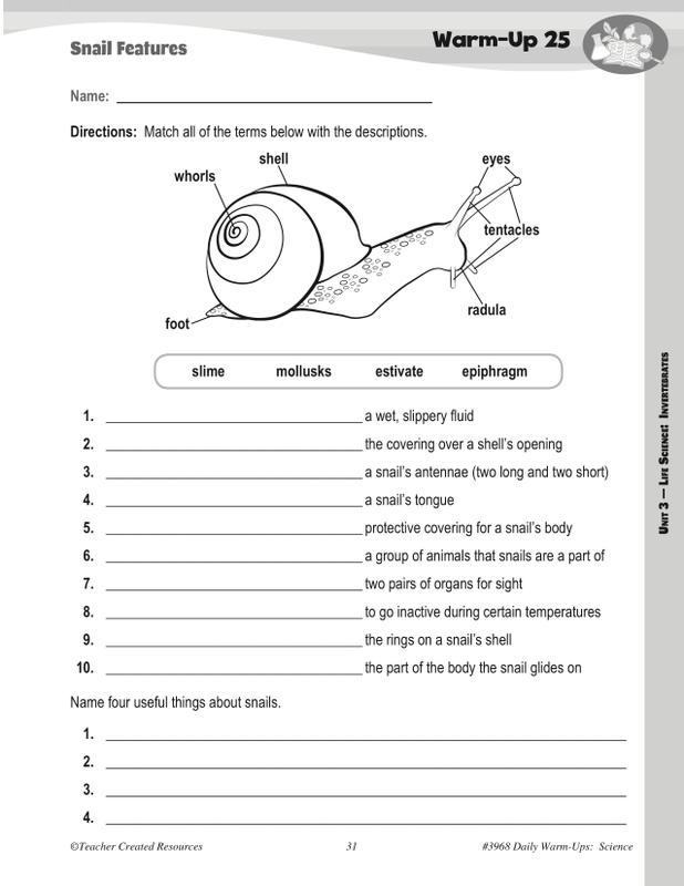 Daily Warm-Ups: Science Grade 3
