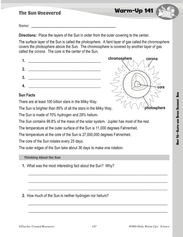 Daily Warm-Ups: Science Grade 3