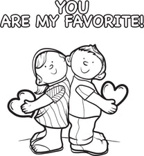 Valentine's Day Couple Coloring Page #2