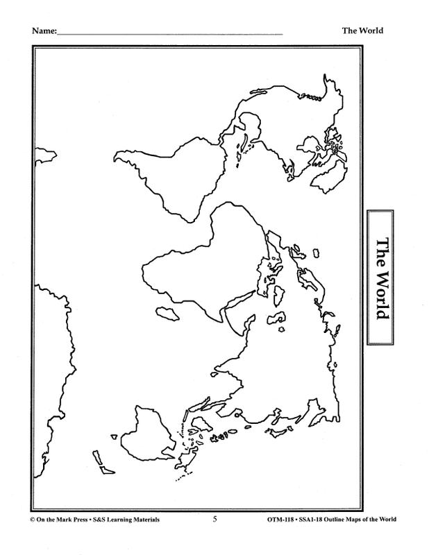 Outline Maps Of The World