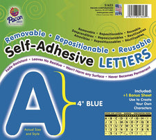 Self-Adhesive Letters, 4" Blue