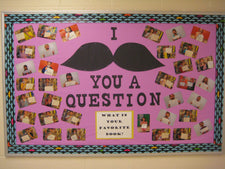 "I 'Mustache' You A Question..." Interactive Bulletin Board!
