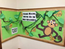 "Come Hang With Us" Monkey-Themed Bulletin Board Idea