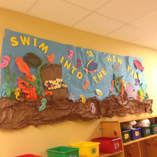 "Swim Into the New Year" Bulletin Board Idea