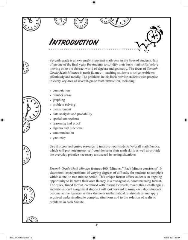 Seventh-Gr Math Minutes