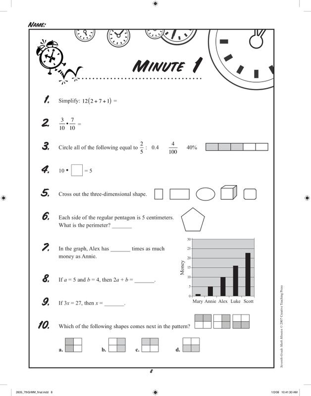 Seventh-Gr Math Minutes