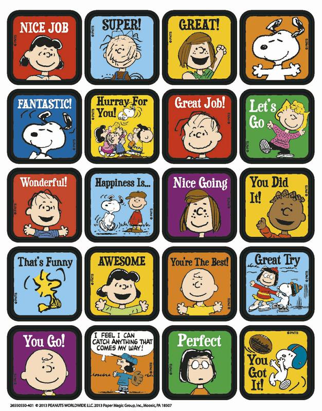 Peanuts® Motivational Theme Stickers