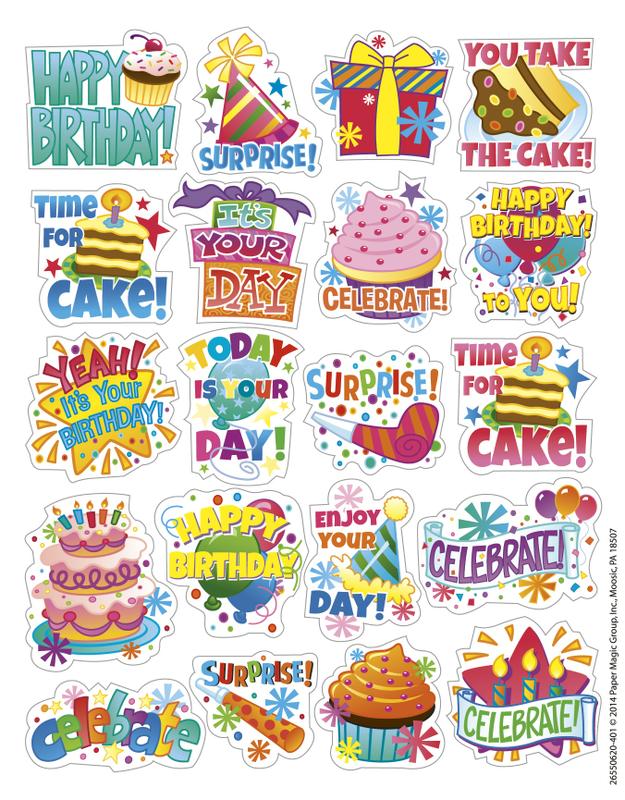 Birthday Theme Stickers