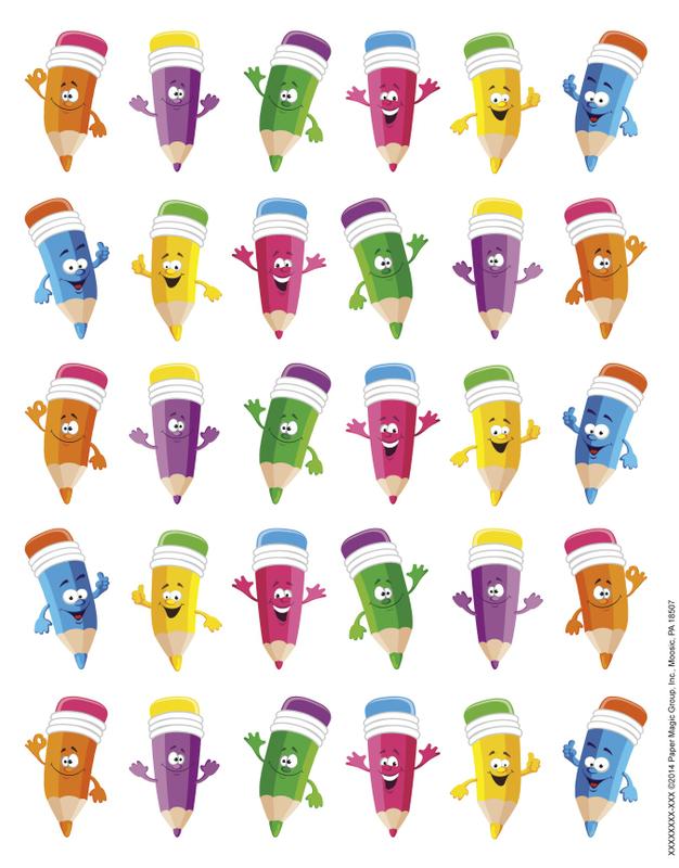 Pencil Smiley Faces Theme Stickers