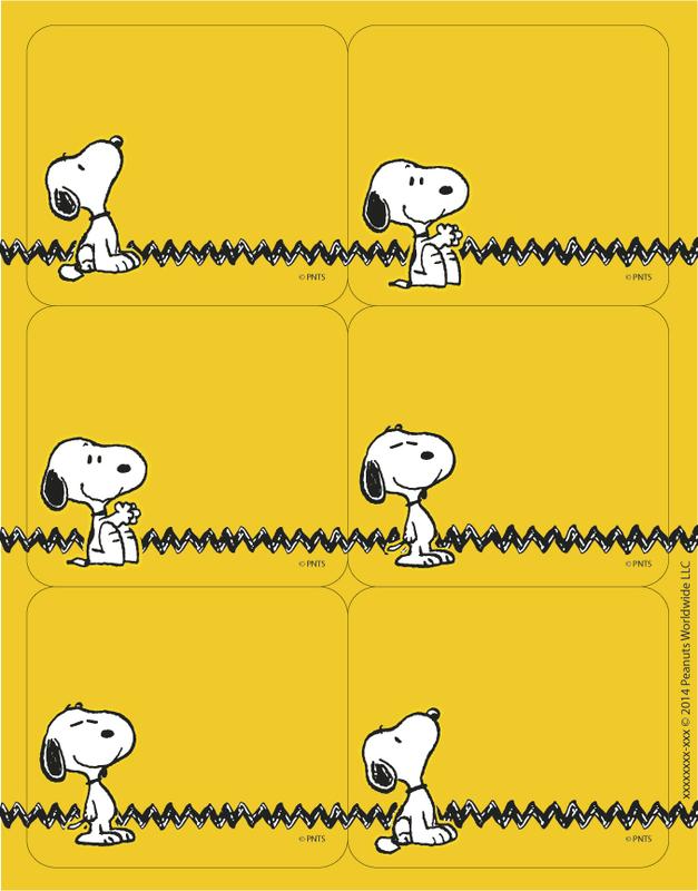 Peanuts® Yellow Label Stickers