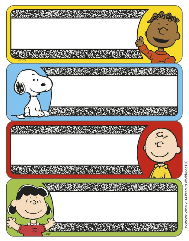 Peanuts® Composition Label Stickers