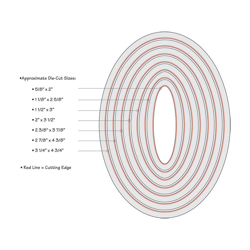 Sizzix Framelits Dies Ovals (discontinued)