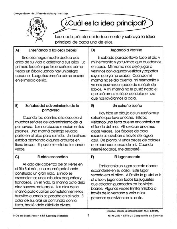 Composicion De Historias Story Writing