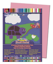 SunWorks® Construction Paper, 9" x 12" Pink