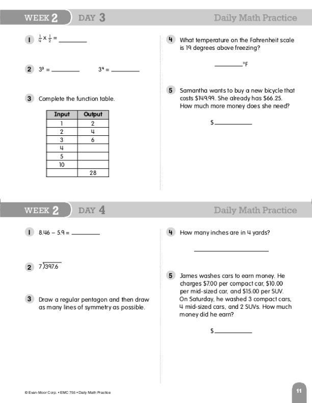Daily Math Practice, Grade 6+