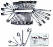 Safety Pins, 50 Per Chain