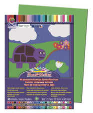 SunWorks® Construction Paper, 9" x 12" Bright Green