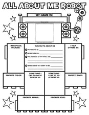 Graphic Organizer Posters: All-About-Me Robot (Grades K-2)
