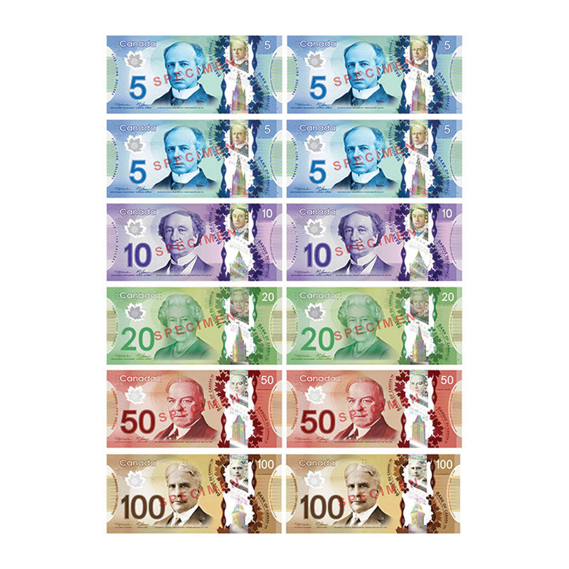 Die-Cut Magnetic Canadian Dollars