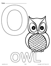 Letter O Alphabet Coloring Pages - 3 Printable Versions!