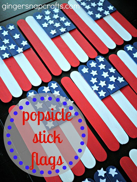 Patriotic Craft Stick American Flag Craft - The Resourceful Mama