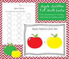 Apple Math Centers - Apple Addition